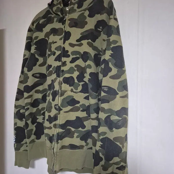 [BUNJANG] BAPE Green Camo Full Zip Hoodie XL / 베이프 녹계 후드집업 xl