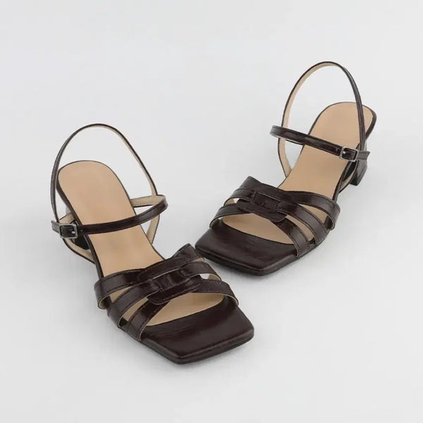 [BUNJANG] Soft Strap Heel Sandals / 푹신한 스트랩 힐 샌들 프리플라