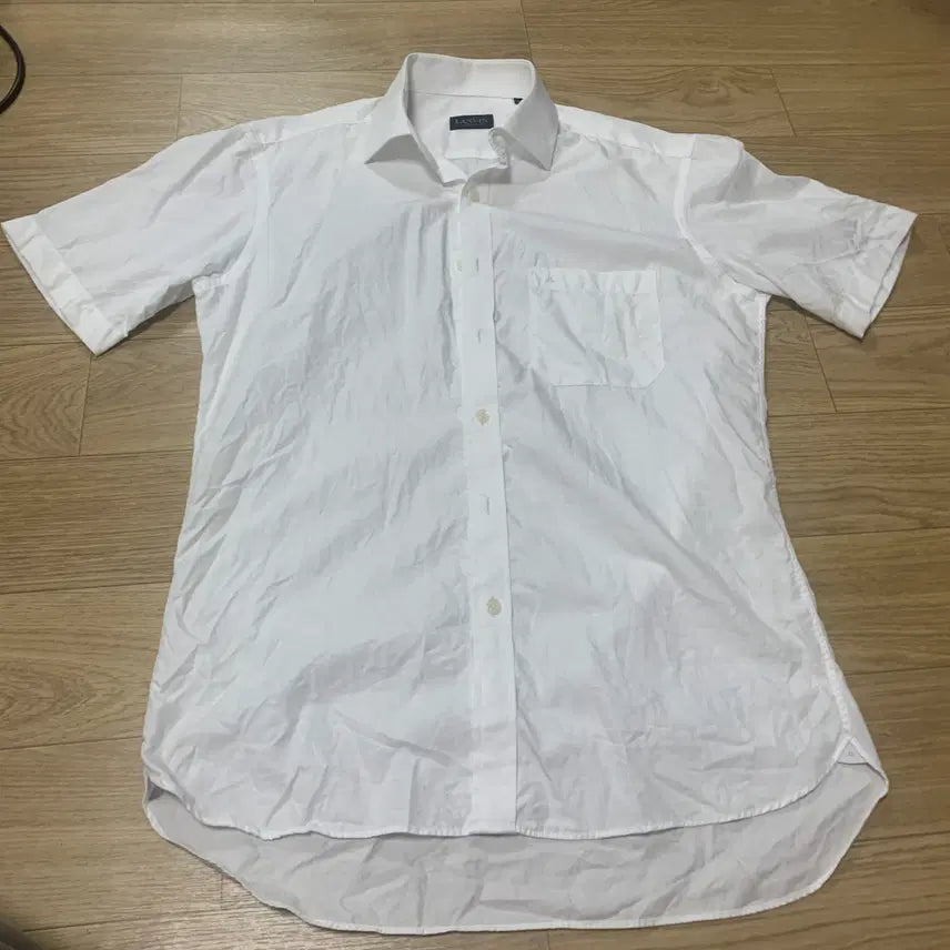 [BUNJANG] LANVIN COLLECTION White Embroidered Pocket Short Sleeve Dress Shirt / 95] 랑방 컬렉션(LANVIN) 화이트 포켓 자수 반팔 드레스 셔츠