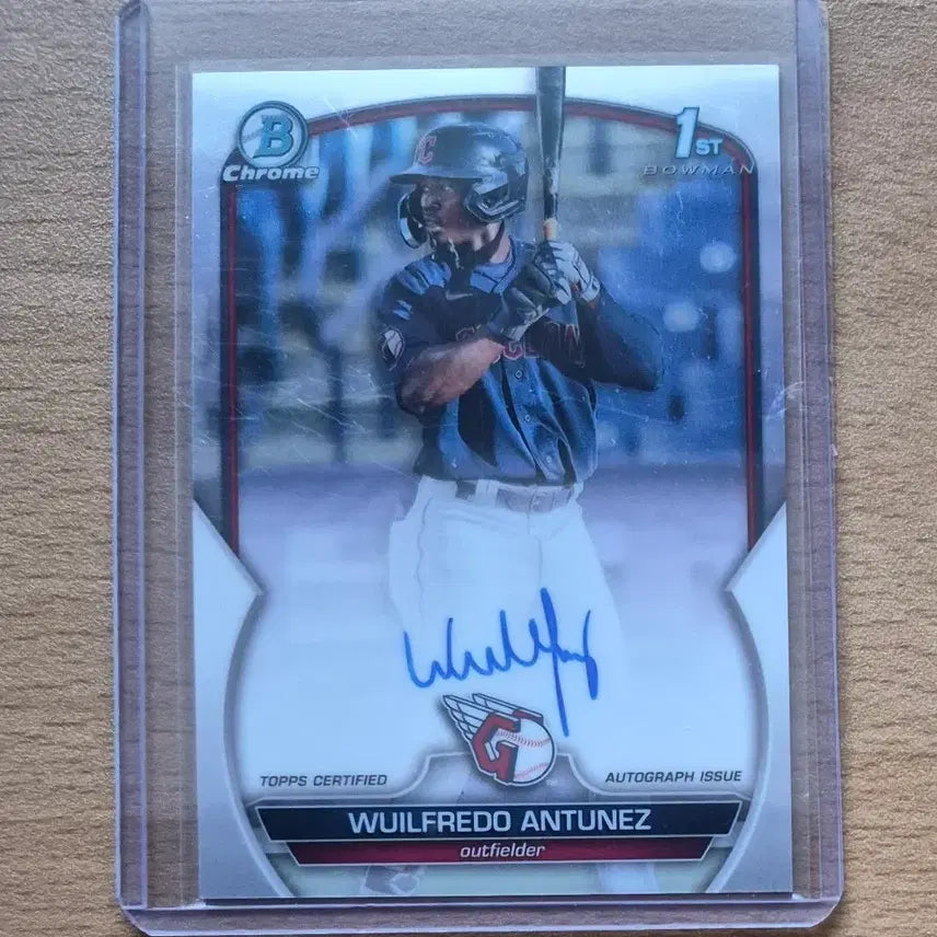 [BUNJANG] MLB 2023 Bowman Wilfredo Antunez First Bowman Autograph Card / MLB 2023 바우만 클리블랜드 윌프레도 안투네즈 퍼스트 온오토카드 판매합니다.