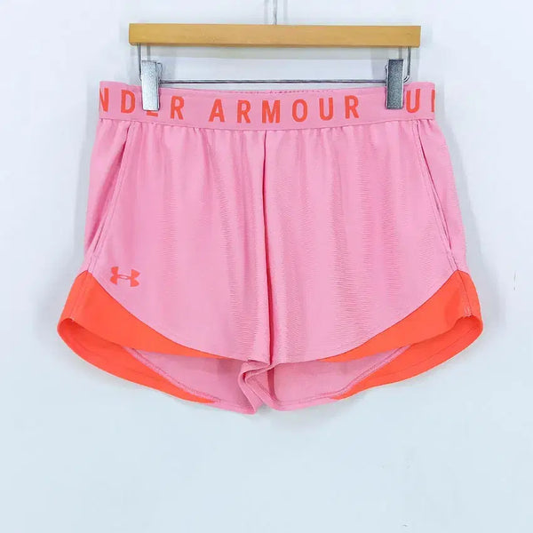 [BUNJANG] Under Armour Women's Summer Unlined Banded Shorts Pink M / 언더아머 여성 여름 홑겹 밴딩 숏팬츠 핑크M (HU46278)