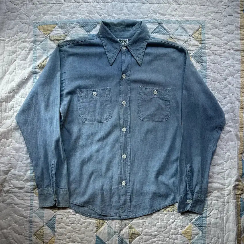 [BUNJANG] 80s USA Vintage Chambray Shirt / 80s USA 빈티지 샴브레이 셔츠