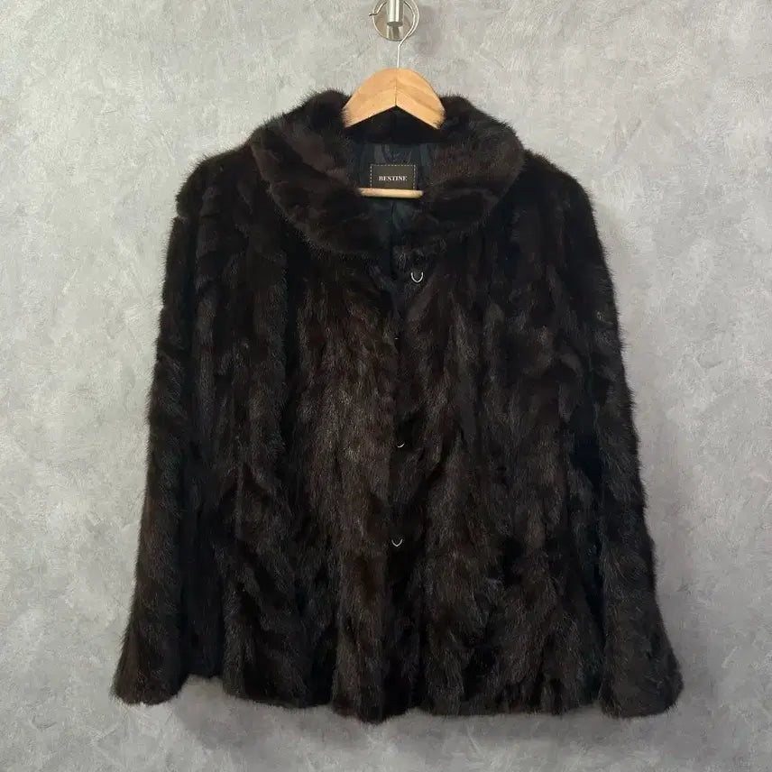 [BUNJANG] Vicente Dark Brown Mink Fur Coat 88cm / 비센테 모피 코트 다크 브라운 밍크 88cm 둘레