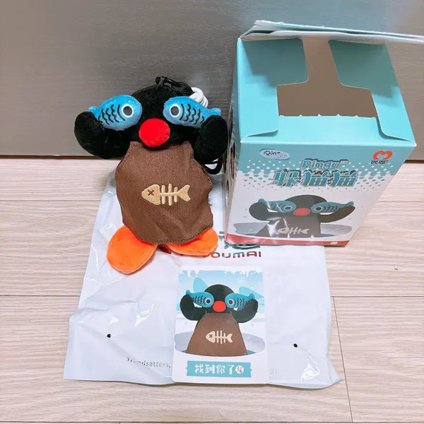 [BUNJANG] Pingu Hide-and-Seek Plush Keychain Fish / 핑구 숨바꼭질 인형 키링 생선 물고기