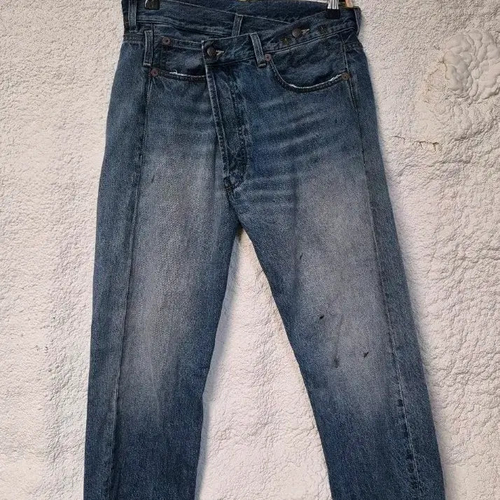 [BUNJANG] ALSS TEEN Crossover Denim Pants / 알써틴 크로스 오버 데님팬츠