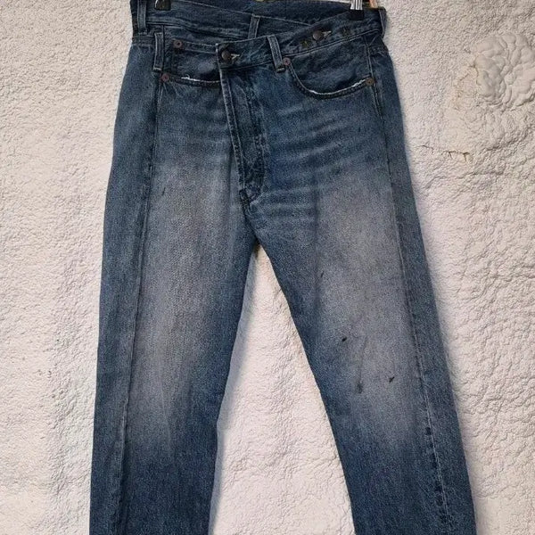 [BUNJANG] ALSS TEEN Crossover Denim Pants / 알써틴 크로스 오버 데님팬츠