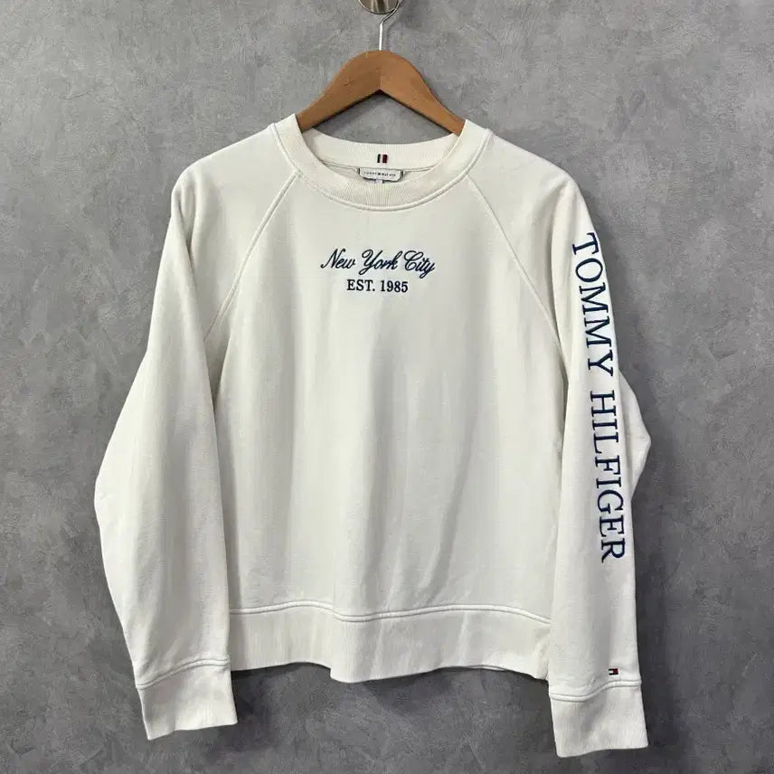 [BUNJANG] Tommy Hilfiger NYC Sweatshirt White S / 타미힐피거 뉴욕시티 맨투맨 화이트 S