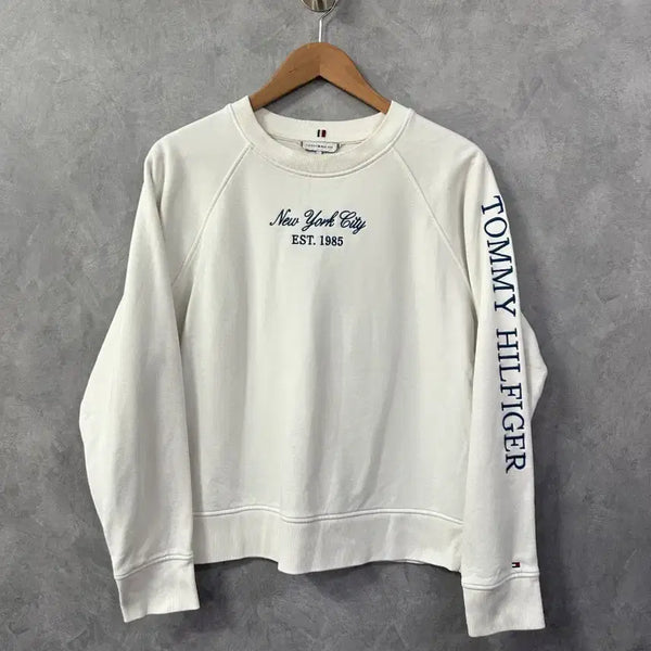 [BUNJANG] Tommy Hilfiger NYC Sweatshirt White S / 타미힐피거 뉴욕시티 맨투맨 화이트 S