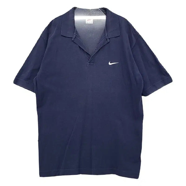 [BUNJANG] Nike Navy Old School Short Sleeve Polo T-Shirt M / 나이키 네이비 올드스쿨 반팔 카라티 M