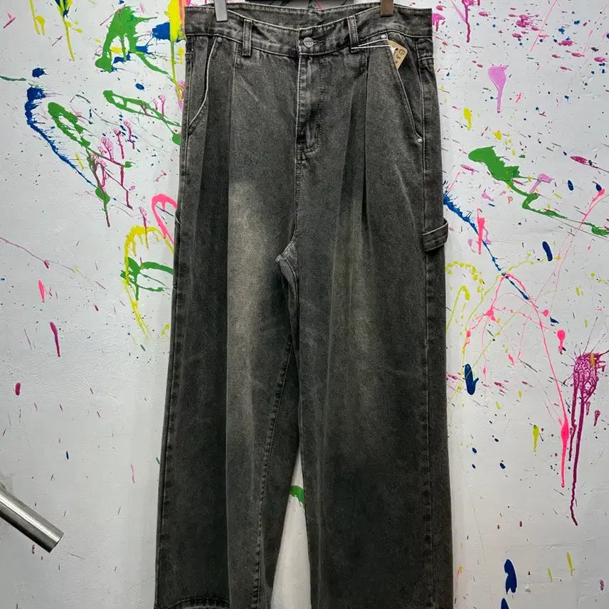 [BUNJANG] DIMITRI BLACK CARPENTER DENIM PANTS 34in / 디미트리 블랙 카펜더 데님 팬츠 34in
