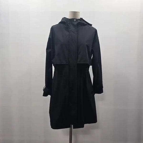 [BUNJANG] Avec El Black Hooded Trench Coat / 0909 avec el 블랙 후드 트렌치 코트