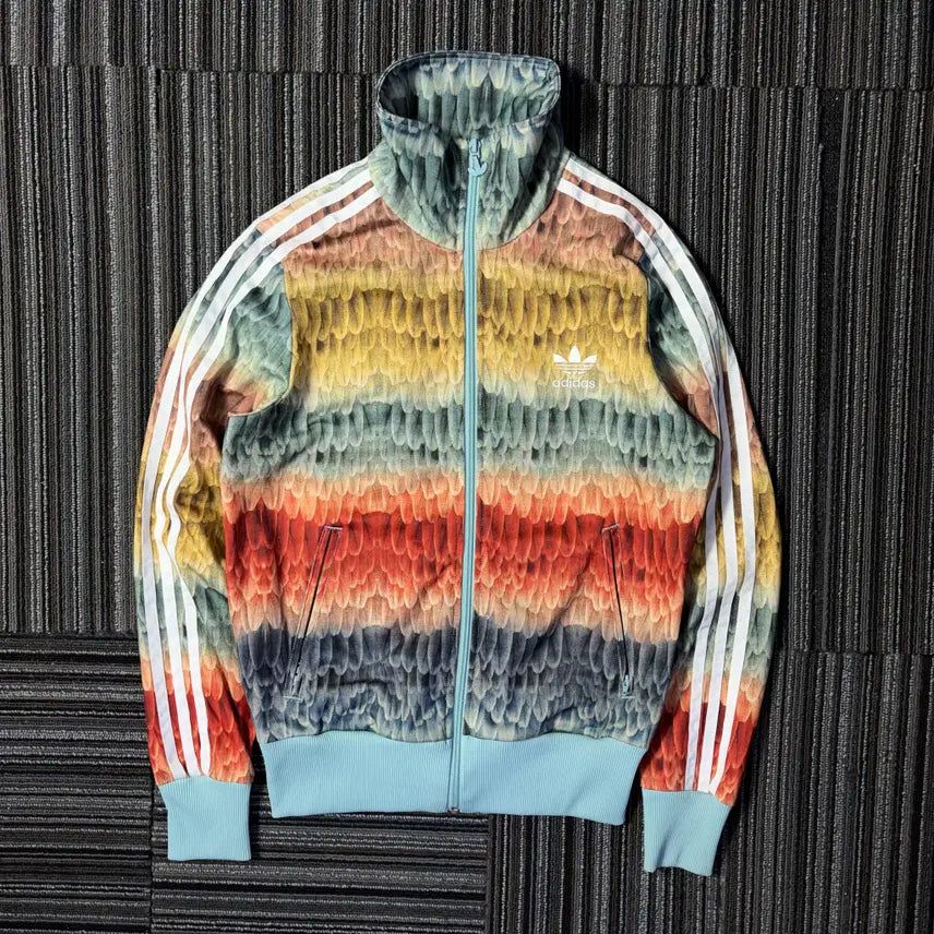 [BUNJANG] Adidas Originals Feather Print Firebird Track Top / 아디다스 오리지널스 페더 프린트 파이어버드 트랙탑