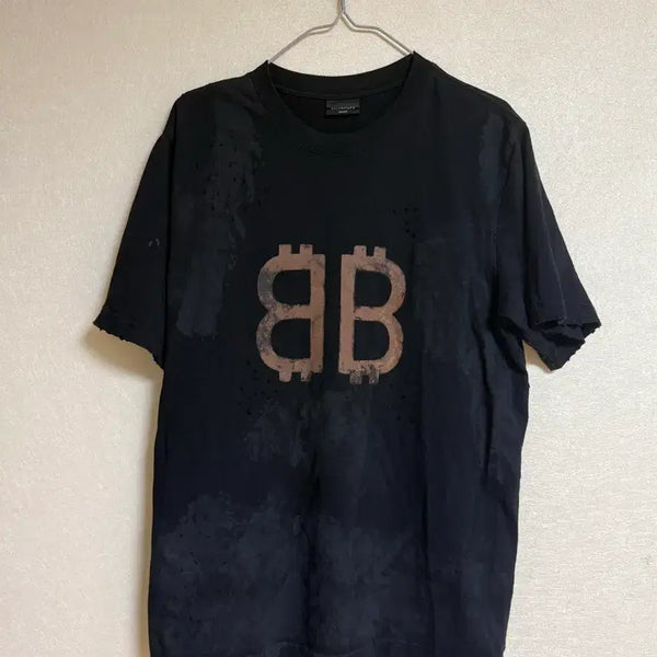 [BUNJANG] Balenciaga BB Crypto Logo T-Shirt / 발렌시아가 BB 크립토 로고 티셔츠