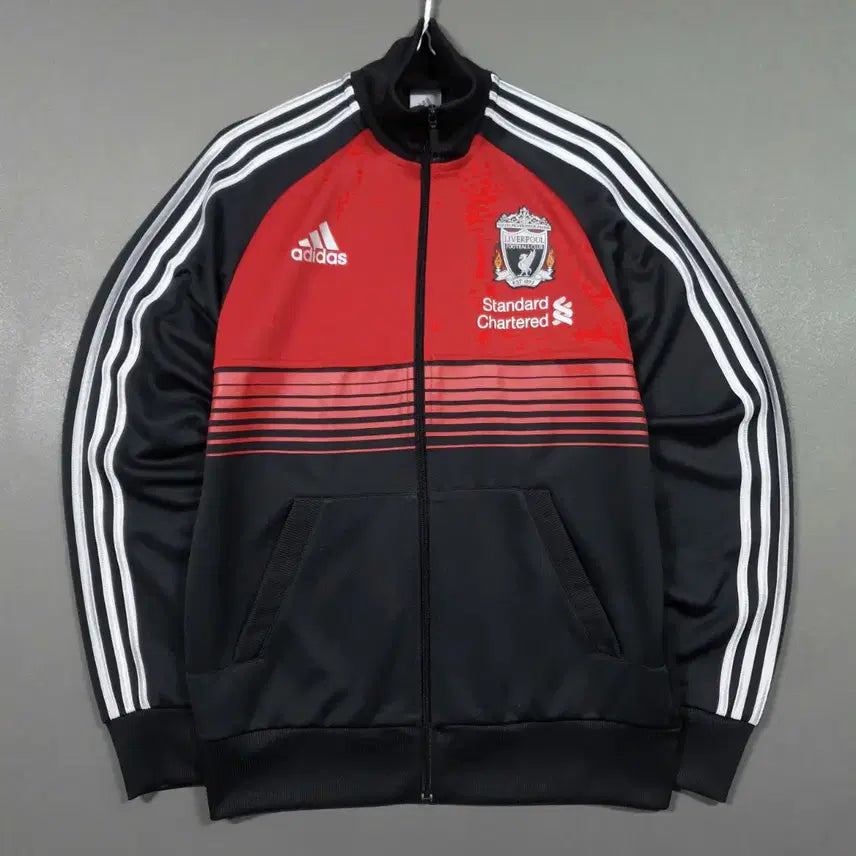[BUNJANG] Adidas Liverpool Track Top Jersey Zip-up (Red/Black) - Size L / 100 (L) 아디다스 리버풀 트랙탑 져지 집업 빨검 희귀 정품