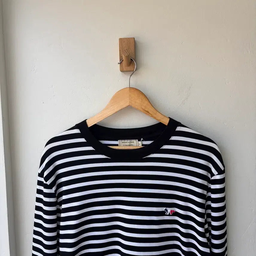 [BUNJANG] Maison Kitsuné Tricolore Stripe Border Tee / 17665 - 메종키츠네 트리컬러 스트라이프 보더티