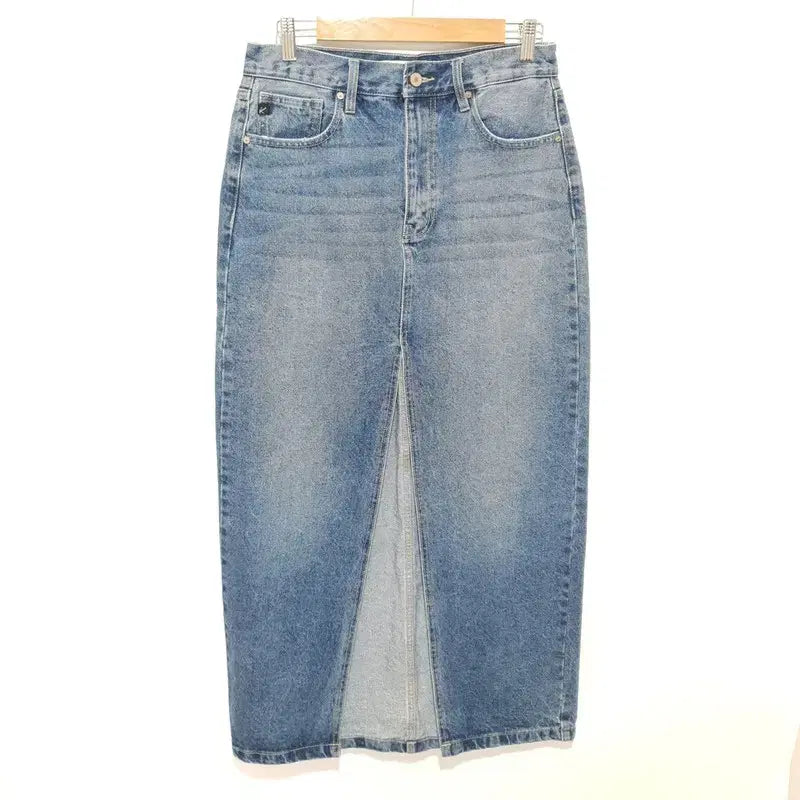 [BUNJANG] Slit Detail Denim Long Skirt / 트임 데님 롱 스커트 L_M2992