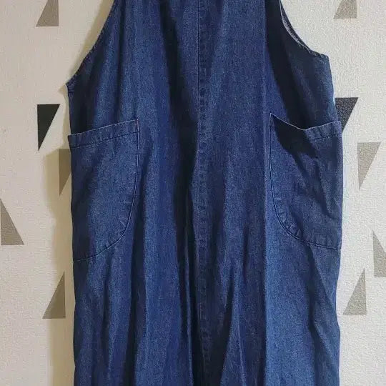 [BUNJANG] Denim Dungaree Maxi Dress / 청청 원피스 멜빵 원피스