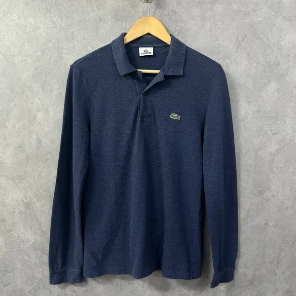 [BUNJANG] Lacoste Long Sleeve Polo Shirt Navy / 라코스테 긴팔 카라티 네이비  2
