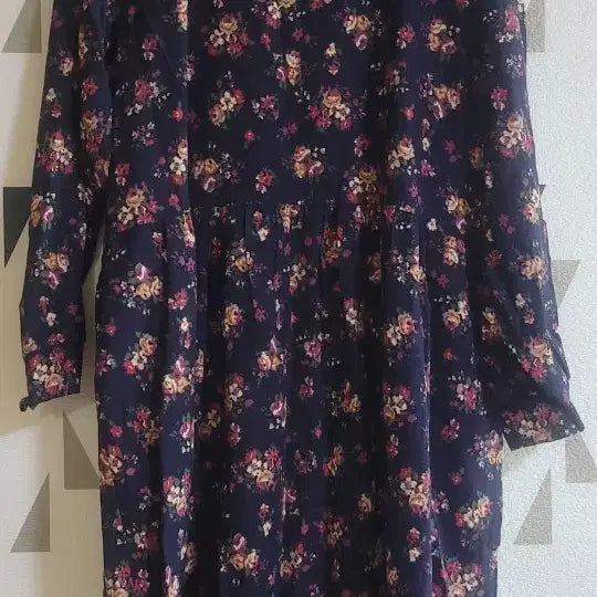 [BUNJANG] Navy Floral Long Dress / 네이비 플로럴 원피스
