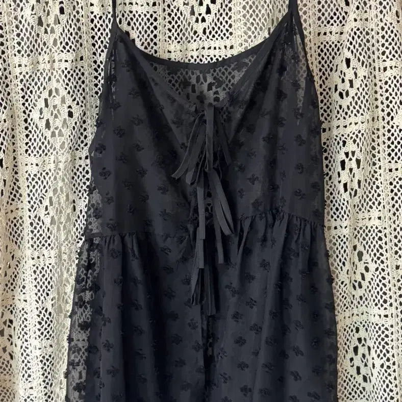 [BUNJANG] Vintage See-through Ribbon Bustier Layered Camisole / (빈티지) 시스루 리본 뷔스티에, 레이어드 끈나시