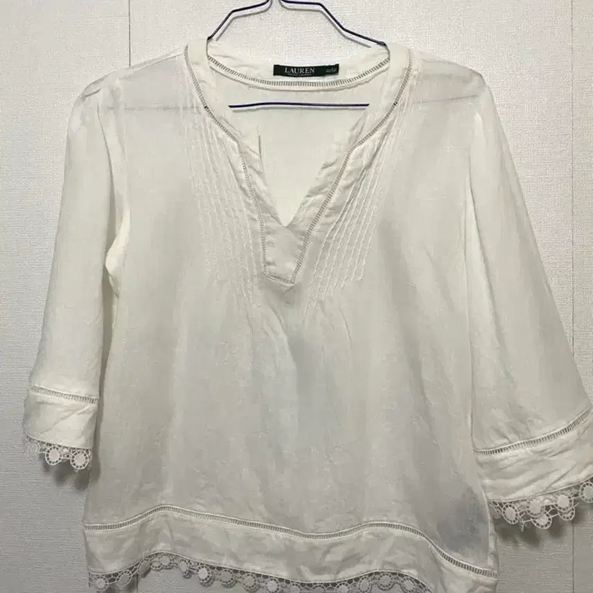[BUNJANG] Ralph Lauren Linen Blouse / 랄프로렌 린넨 블라우스
