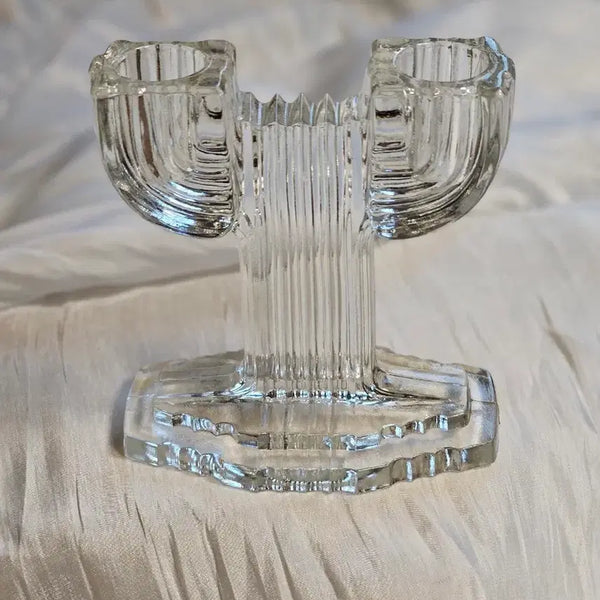 [BUNJANG] Vintage Glass Candle Holder (2-Light) / 빈티지 글라스 유리 캔들 홀더 2구