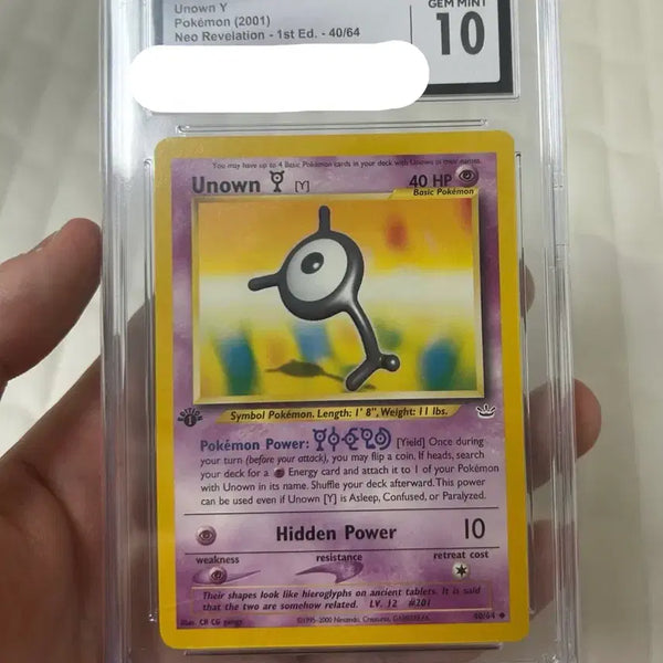 [BUNJANG] Pokemon 'Unown Y' First Edition CGC GEM MINT 10 / 안농 퍼스트 에디션