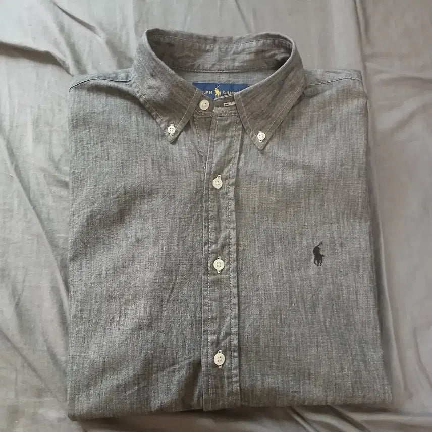 [BUNJANG] Polo Ralph Lauren New Logo Denim Style Shirt / 신형 로고 POLO 랄프로렌 데님 스타일 셔츠