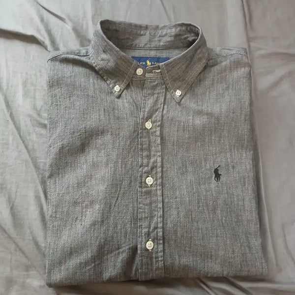 [BUNJANG] Polo Ralph Lauren New Logo Denim Style Shirt / 신형 로고 POLO 랄프로렌 데님 스타일 셔츠