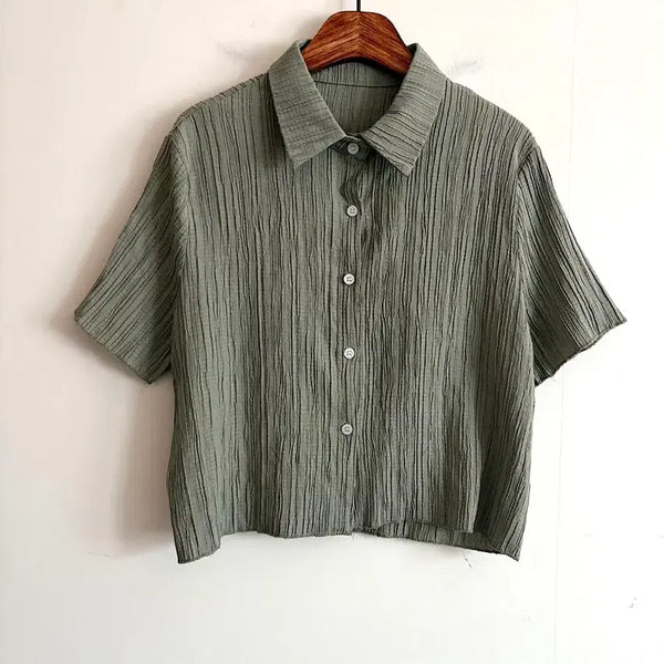 [BUNJANG] Creamy Khaki Shirt / 크리미카키 셔츠
