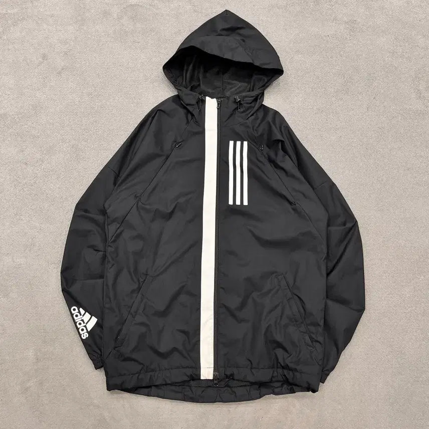 [BUNJANG] Adidas Windbreaker Hoodie Zip-Up / M 아디다스 바람막이 후드집업