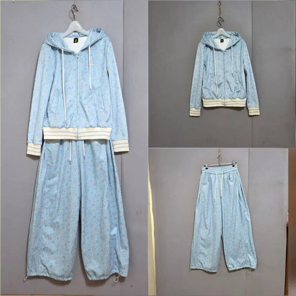 [BUNJANG] Rabbit Print Wide-Leg Trousers - Size M / 토끼그림 핏이쁜 바지 M   n8315