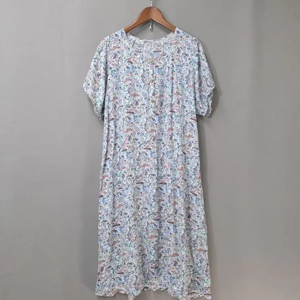[BUNJANG] Lightweight Flowy Floral Print Dress / 얇고 찰랑면 시원한 꽃무늬  원피스
