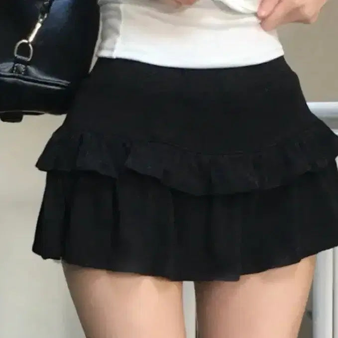 [BUNJANG] Tiered Lace Mini Skirt / 캉캉레이스 치마
