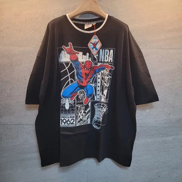 [BUNJANG] Marvel Spider-Man x NBA 1962 Graphic T-Shirt / 마블 스파이더맨 x NBA 1962 반팔티.