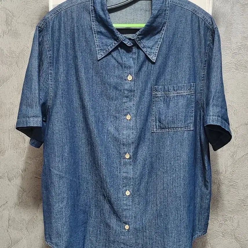 [BUNJANG] Denim Short Sleeve Shirt / 청청 남방 반팔 셔츠