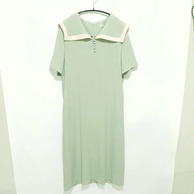 [BUNJANG] Celebshop Collaboratory Sailor Big Collar Long Dress / 셀럽샵 콜라보토리 세일러 빅카라 롱 원피스 55_S2408