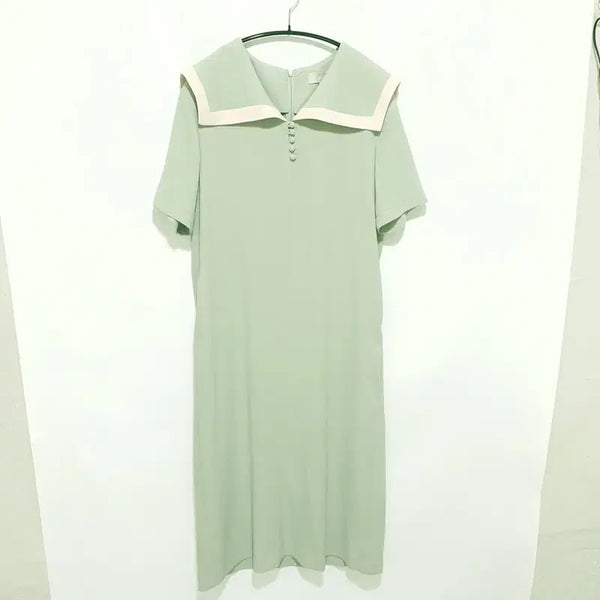 [BUNJANG] Celebshop Collaboratory Sailor Big Collar Long Dress / 셀럽샵 콜라보토리 세일러 빅카라 롱 원피스 55_S2408