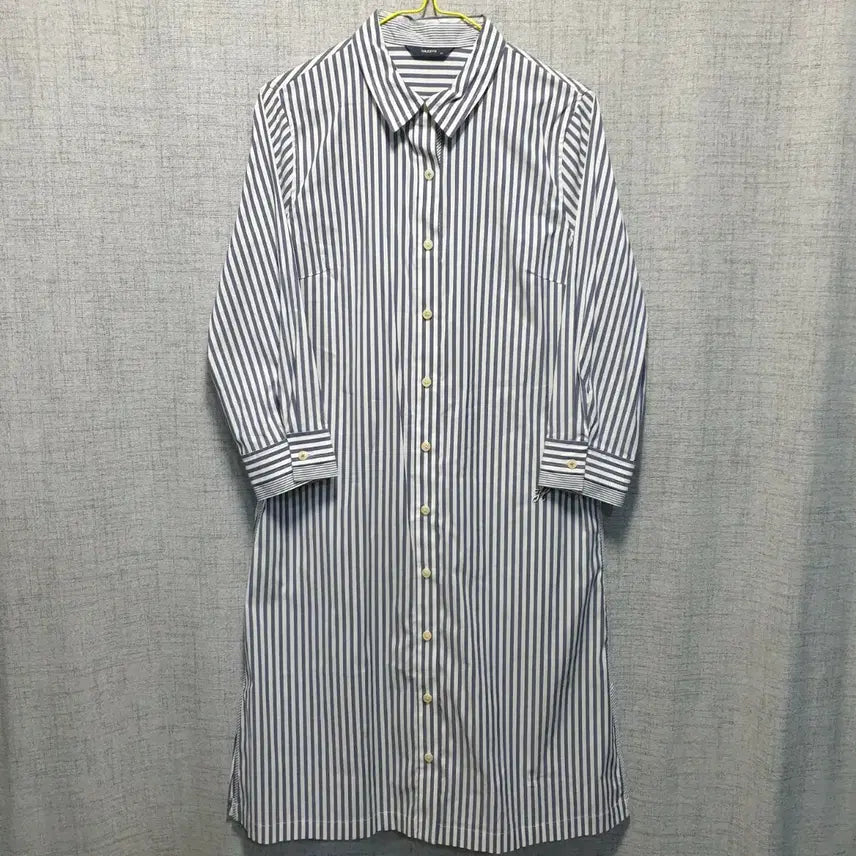 [BUNJANG] Hazzys Striped Long Shirt Dress / 헤지스 스트라이프 셔츠 롱 원피스 90