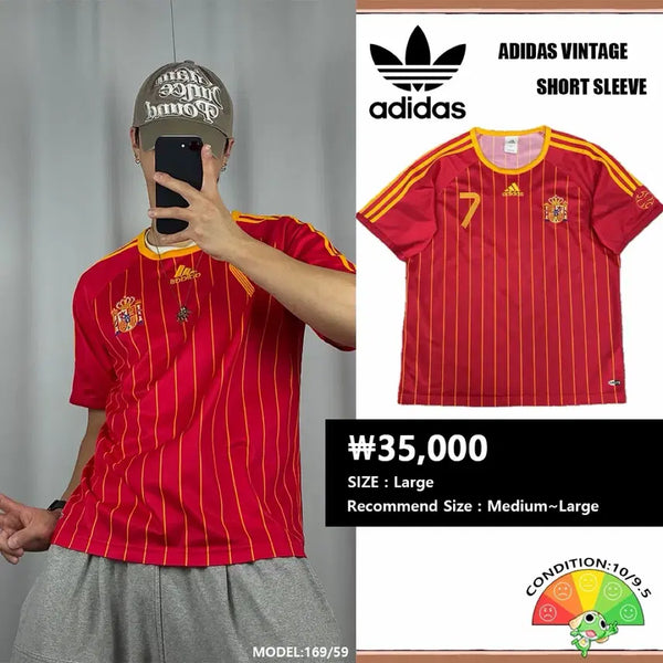 [BUNJANG] Adidas x Spain National Team Short Sleeve Jersey T-Shirt / <아디다스 x 스페인 유니폼 반팔 티셔츠> No.1923
