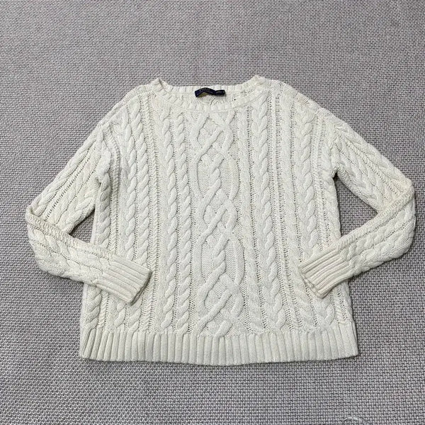 [BUNJANG] Polo Ralph Lauren Women's Cable Knit Sweater M / M 폴로 랄프로렌 여성 꽈배기 니트 B.5941