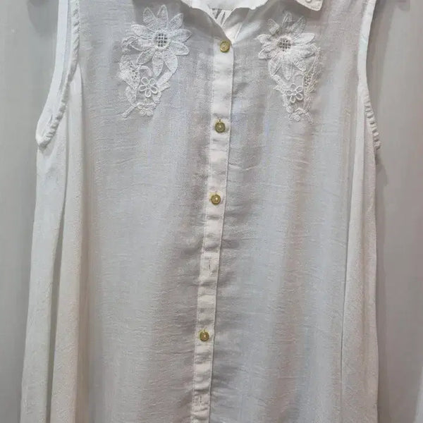 [BUNJANG] OLIVE des OLIVE Sleeveless Blouse White / OLIVEdesOLIVE 민소매 블라우스 화이트