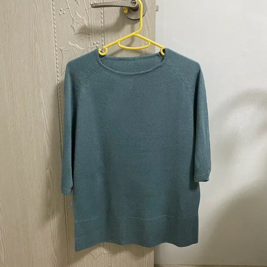 [BUNJANG] Yesses Color-Block Knit Setup Mint / 예쎄 배색니트 셋업 민트