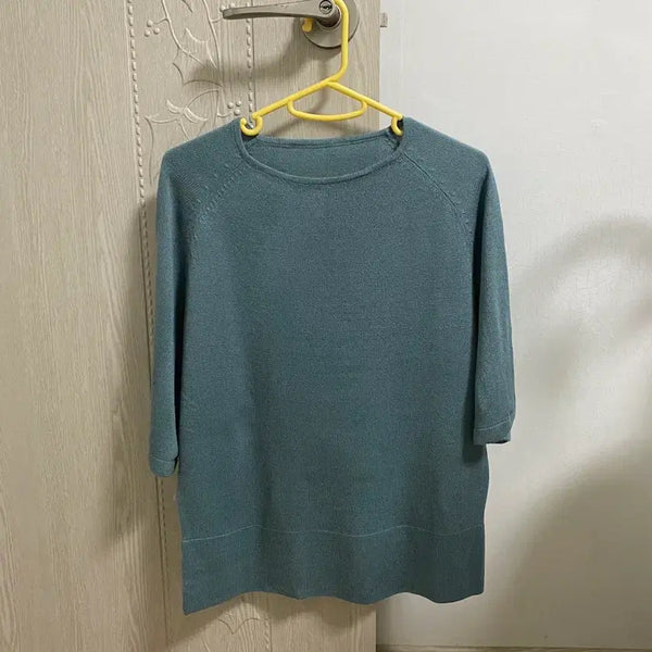 [BUNJANG] Yesses Color-Block Knit Setup Mint / 예쎄 배색니트 셋업 민트