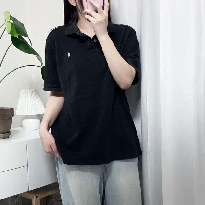 [BUNJANG] Polo Ralph Lauren Deep Charcoal Silver Pony Short Sleeve Polo Shirt L / 폴로 딥챠콜 / 실버포니 반팔카라티 [ L ]
