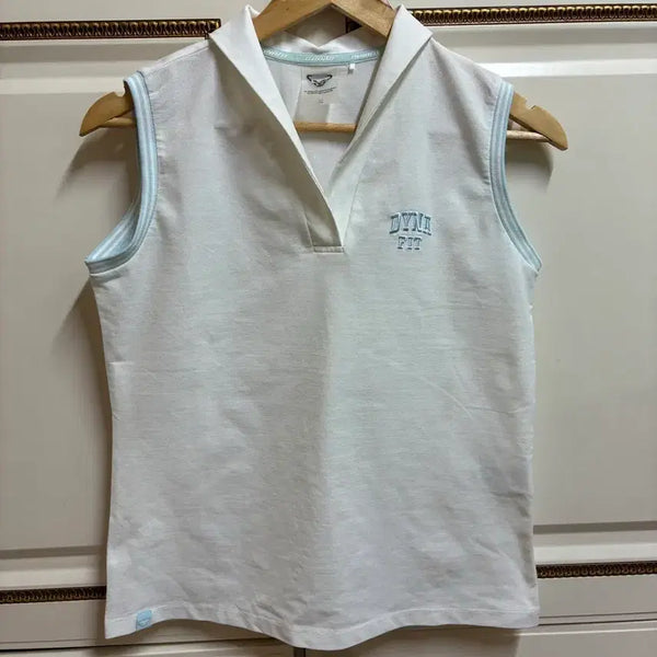 [BUNJANG] Dynafit White Sleeveless Collar T-shirt M / 다이나핏 화이트 민소매카라티
