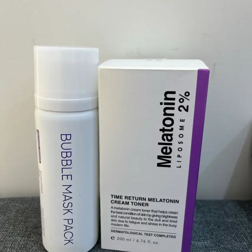 [BUNJANG] Maxclinic Melatonin Bubble Mask Pack & Cream Toner Set / 맥스클리닉 멜라토닌 버블 마스크팩 ,크림토너 세트가격
