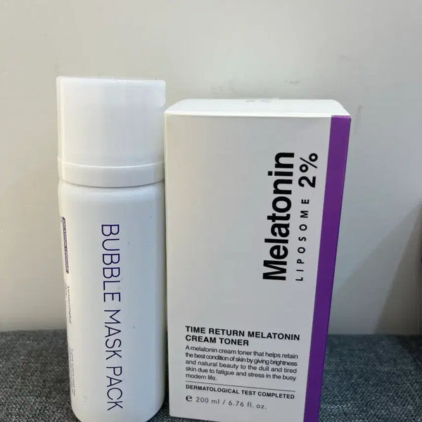 [BUNJANG] Maxclinic Melatonin Bubble Mask Pack & Cream Toner Set / 맥스클리닉 멜라토닌 버블 마스크팩 ,크림토너 세트가격