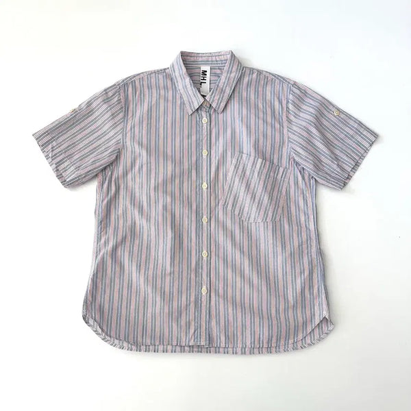 [BUNJANG] Margaret Howell MHL Striped Short Sleeve Shirt Size 1 / 마가렛호웰 MHL 스트라이프 반팔 셔츠
