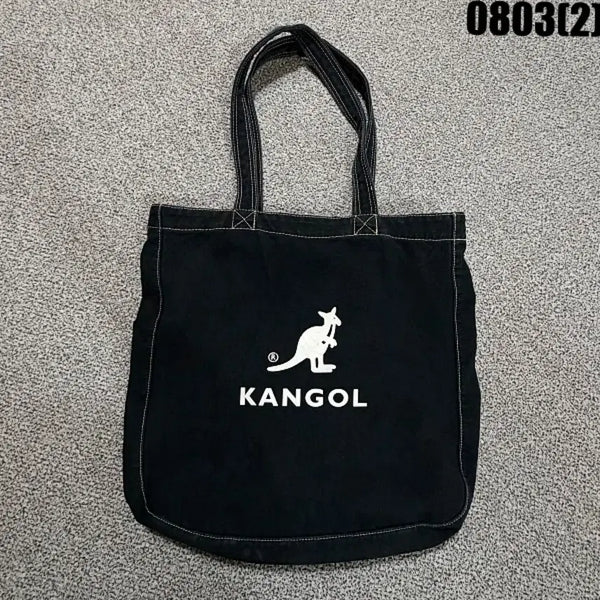 [BUNJANG] Kangol Canvas Tote Bag Black 0803 / 캉골 토트백 블랙 0803